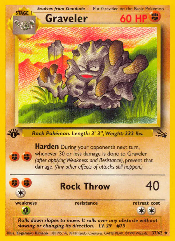 Carta Graveler 37/62 de Fossil