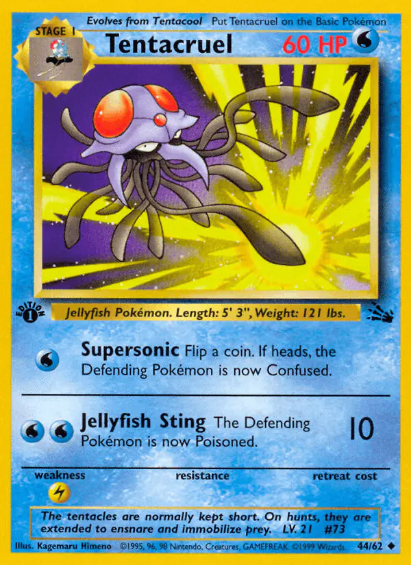 Carta Tentacruel 44/62 de Fossil