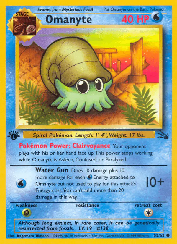 Carta Omanyte 52/62 de Fossil