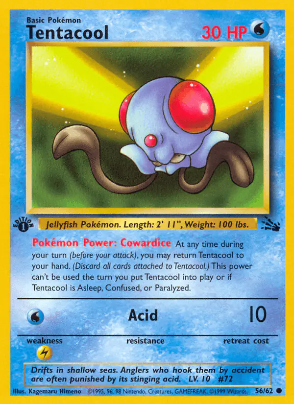 Carta Tentacool 56/62 de Fossil