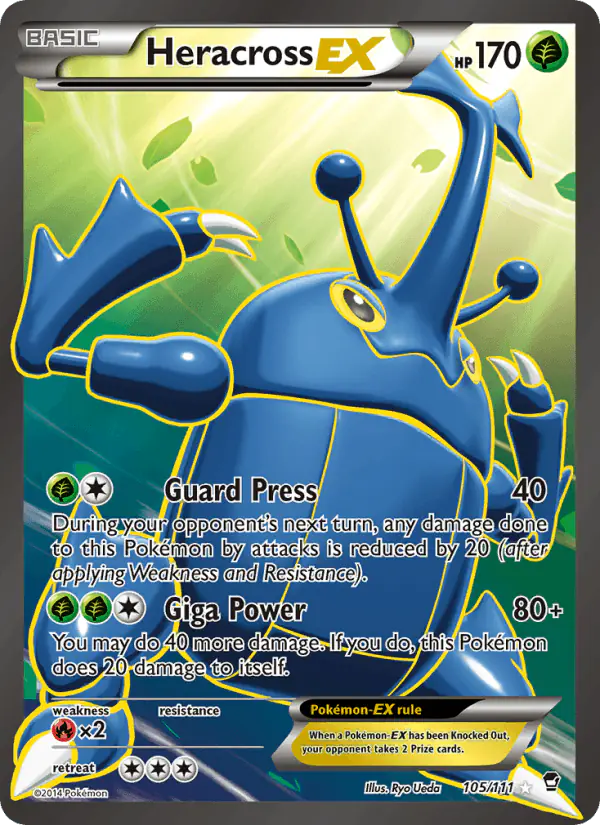 Carta Heracross EX 105/111 de Furious Fists