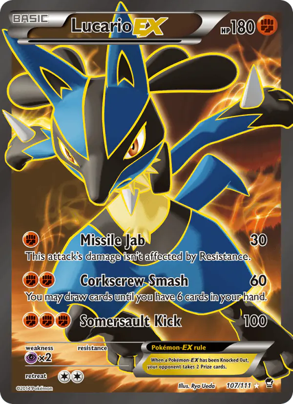 Carta Lucario EX 107/111 de Furious Fists