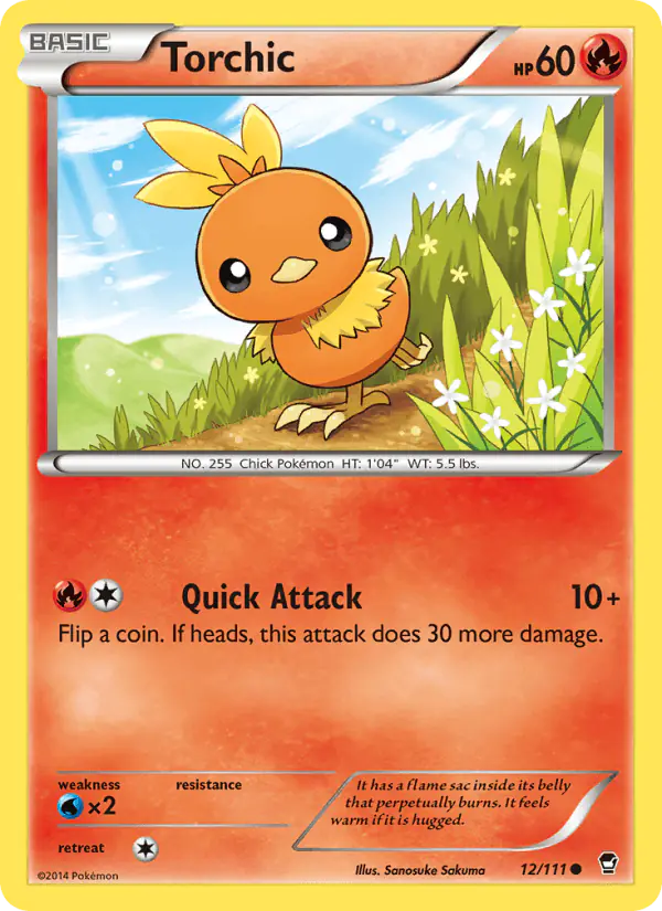 Carta Torchic 12/111 de Furious Fists