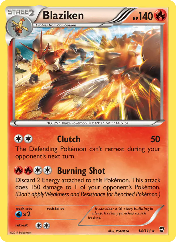 Carta Blaziken 14/111 de Furious Fists