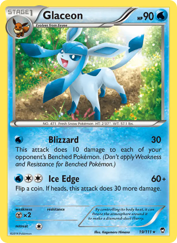 Carta Glaceon 19/111 de Furious Fists