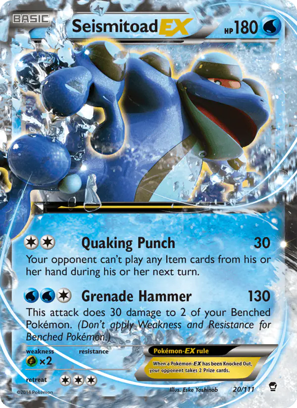 Carta Seismitoad EX 20/111 de Furious Fists