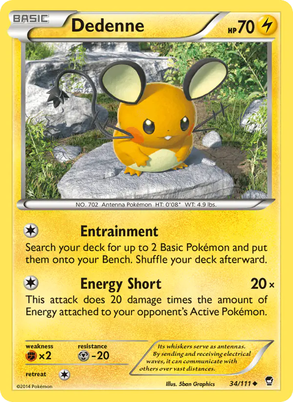 Carta Dedenne 34/111 de Furious Fists
