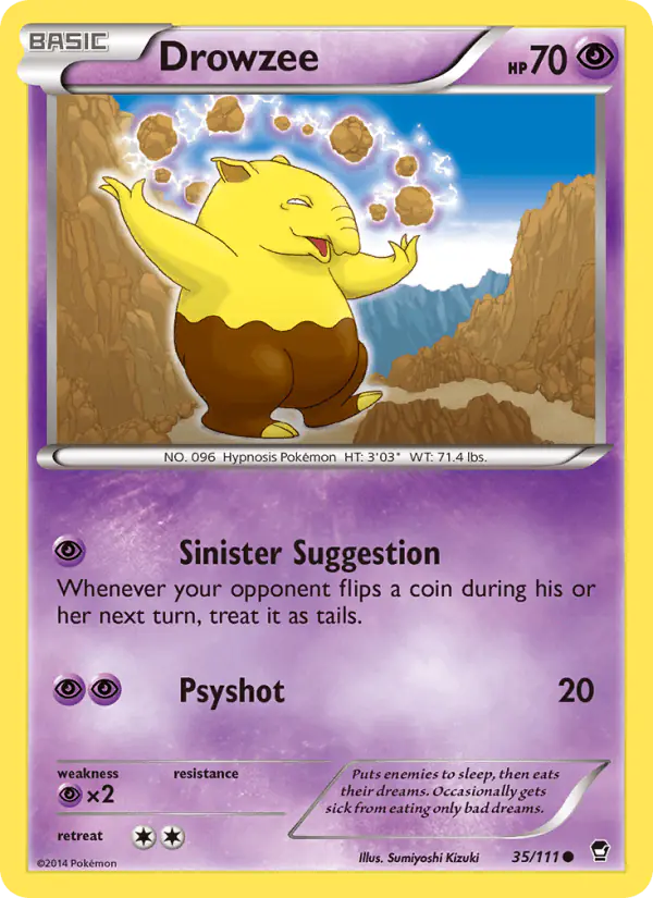 Carta Drowzee 35/111 de Furious Fists