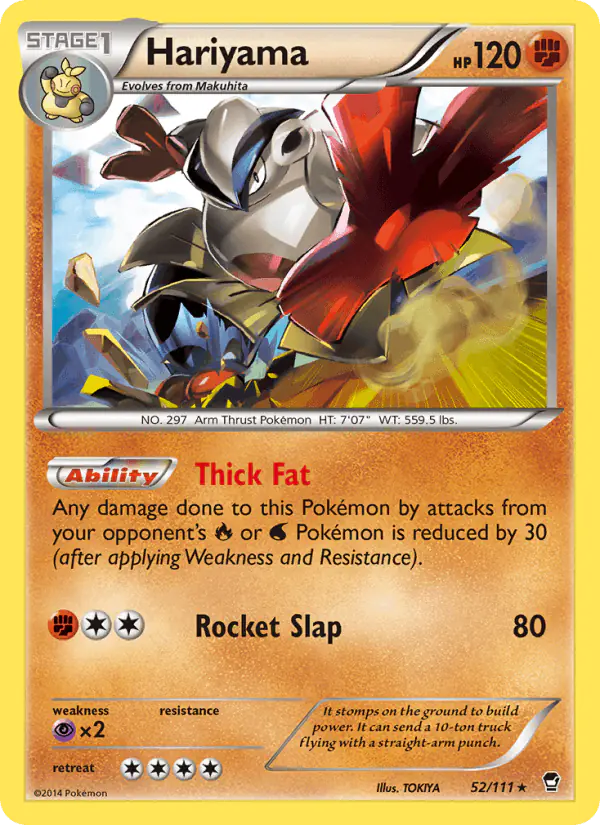 Carta Hariyama 52/111 de Furious Fists