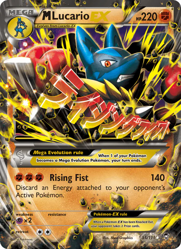 Carta M Lucario EX 55/111 de Furious Fists