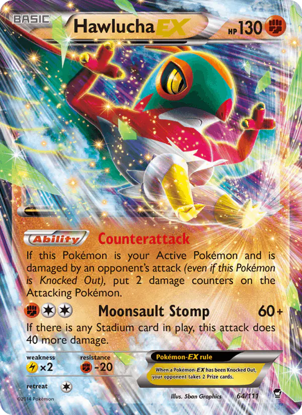 Carta Hawlucha EX 64/111 de Furious Fists