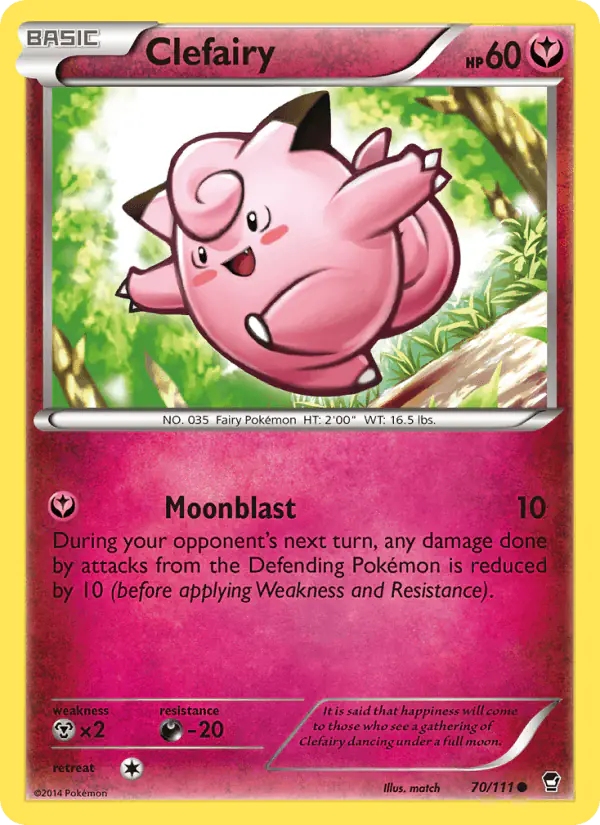 Carta Clefairy 70/111 de Furious Fists