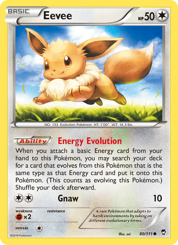 Carta Eevee 80/111 de Furious Fists