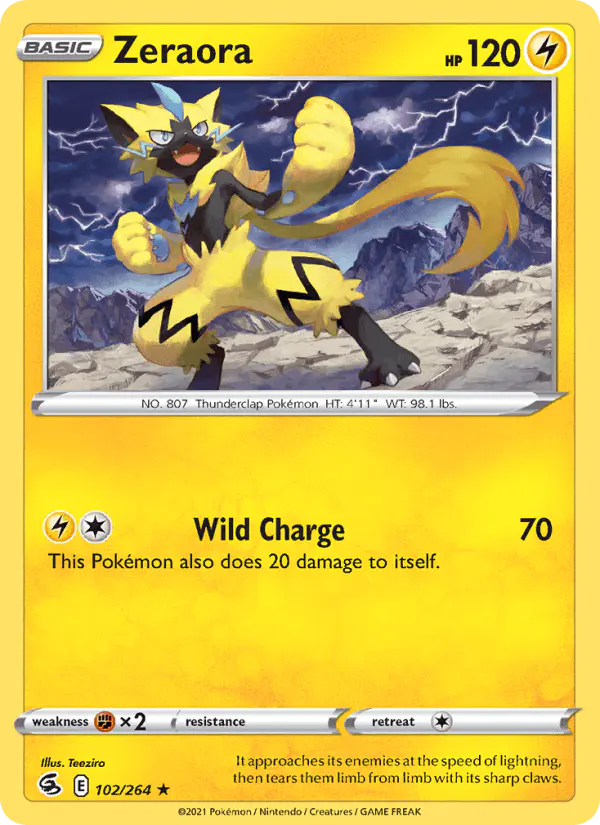 Carta Zeraora 102/264 de Fusion Strike