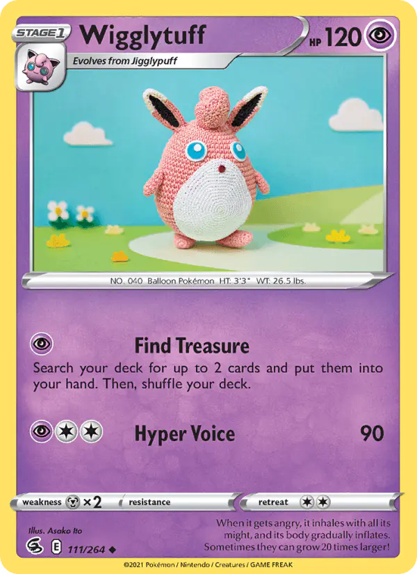 Carta Wigglytuff 111/264 de Fusion Strike