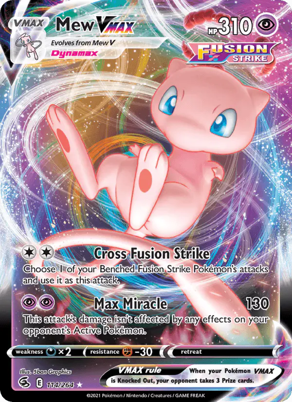 Carta Mew VMAX 114/264 de Fusion Strike