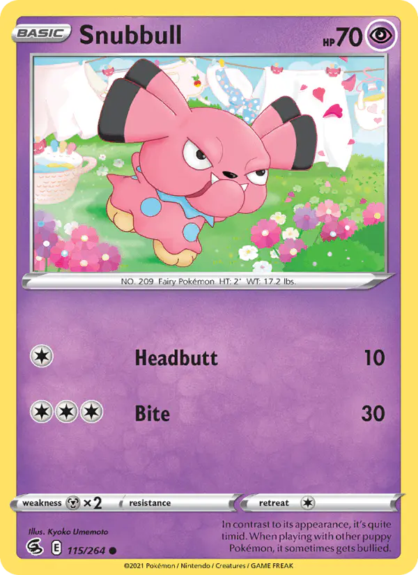 Carta Snubbull 115/264 de Fusion Strike