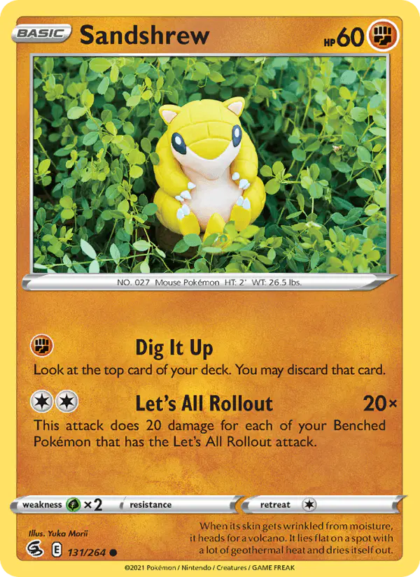 Carta Sandshrew 131/264 de Fusion Strike