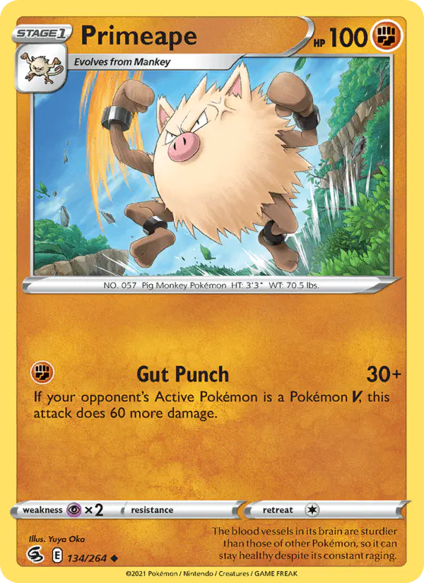Carta Primeape 134/264 de Fusion Strike