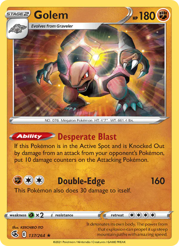 Carta Golem 137/264 de Fusion Strike