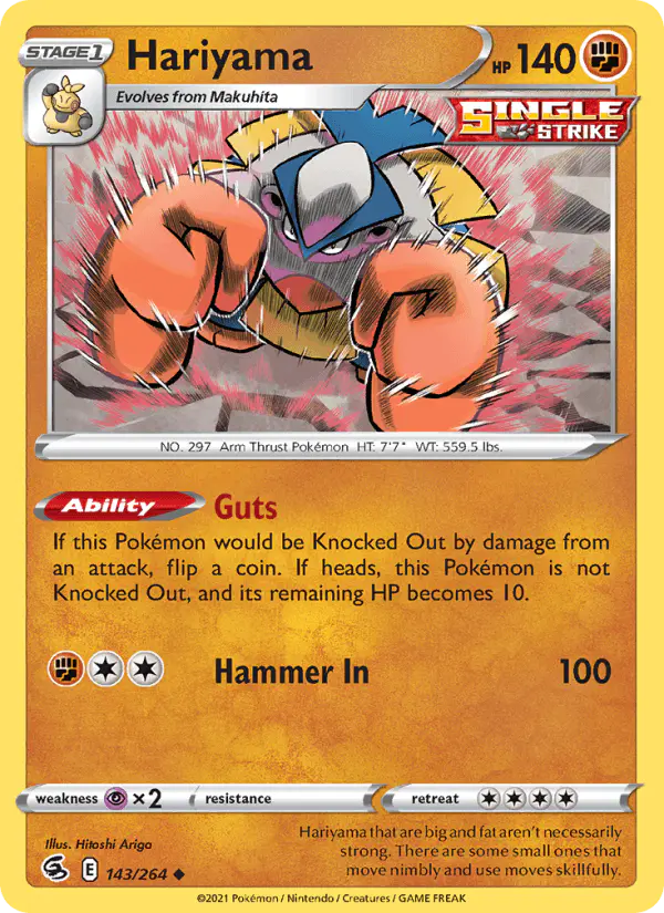 Carta Hariyama 143/264 de Fusion Strike