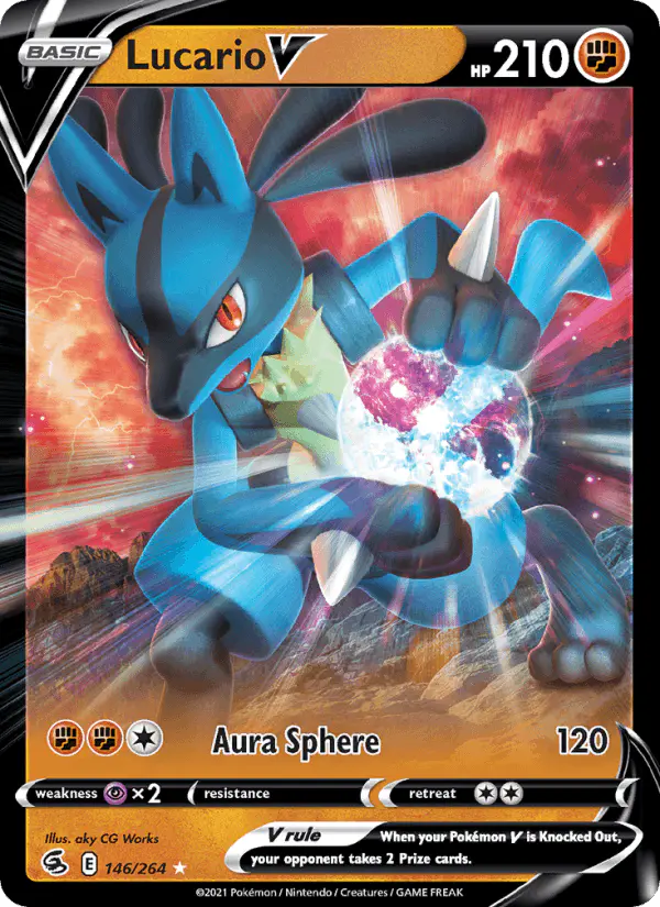 Carta Lucario V 146/264 de Fusion Strike