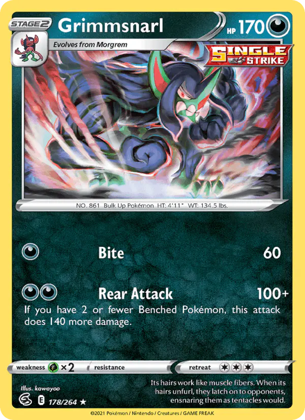 Carta Grimmsnarl 178/264 de Fusion Strike