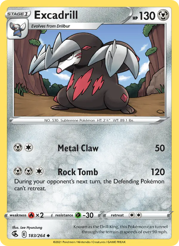 Carta Excadrill 183/264 de Fusion Strike