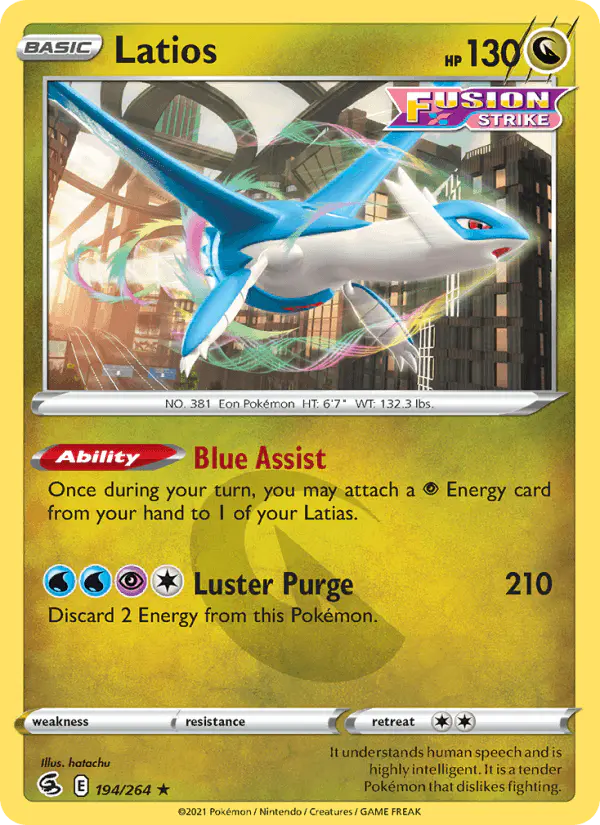 Carta Latios 194/264 de Fusion Strike