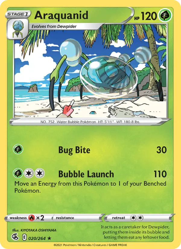 Carta Araquanid 020/264 de Fusion Strike