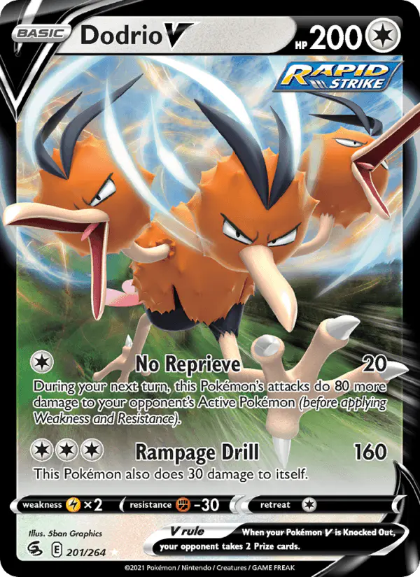 Carta Dodrio V 201/264 de Fusion Strike
