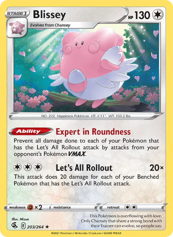 Carta Blissey 203/264 de Fusion Strike