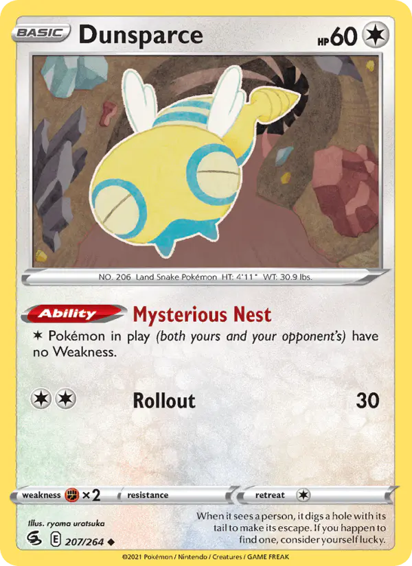 Carta Dunsparce 207/264 de Fusion Strike
