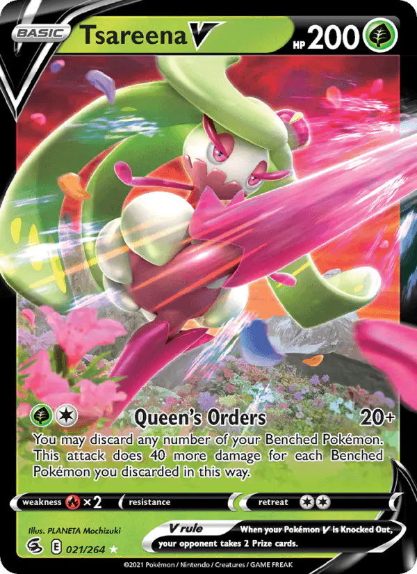 Carta Tsareena V 021/264 de Fusion Strike