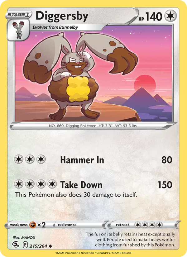 Carta Diggersby 215/264 de Fusion Strike