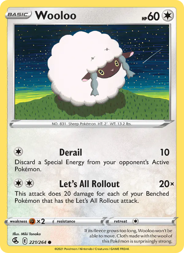 Carta Wooloo 221/264 de Fusion Strike