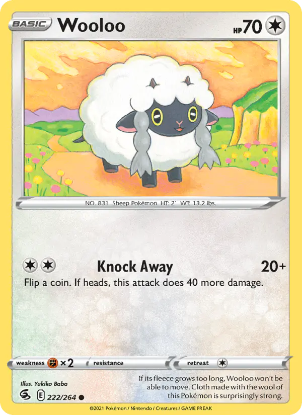Carta Wooloo 222/264 de Fusion Strike