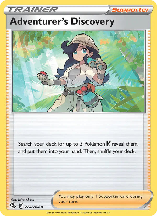 Carta Adventurer's Discovery 224/264 de Fusion Strike
