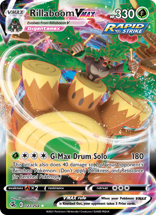 Carta Rillaboom VMAX 023/264 de Fusion Strike