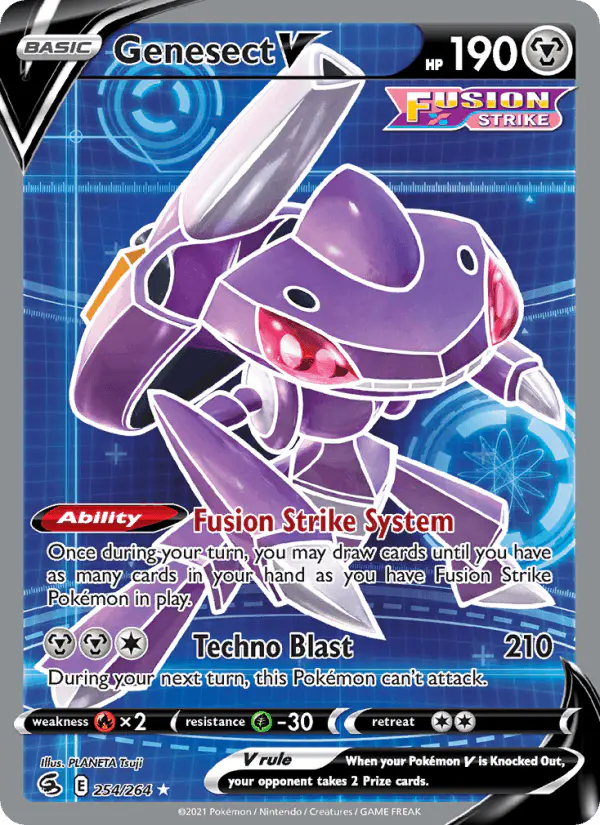 Carta Genesect V 254/264 de Fusion Strike