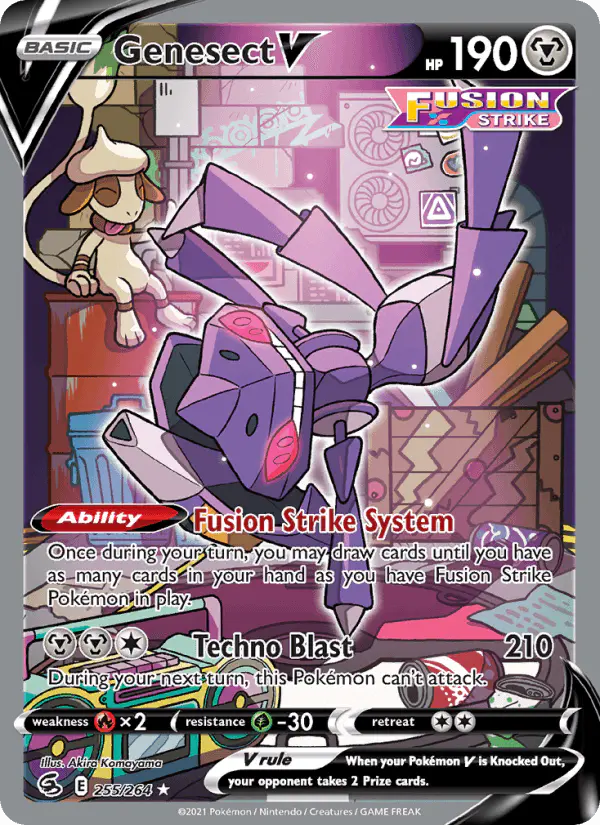 Carta Genesect V 255/264 de Fusion Strike