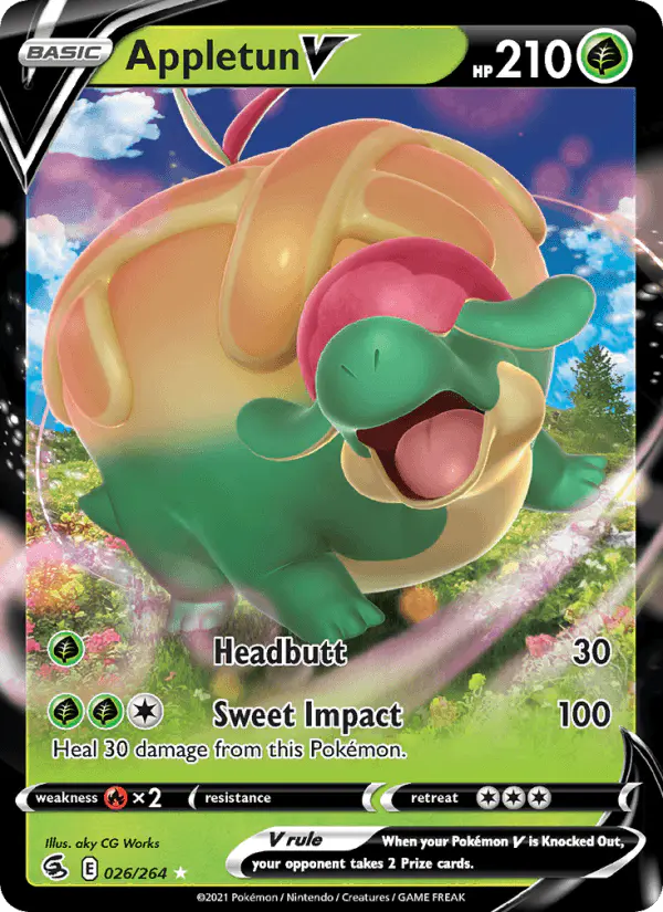 Carta Appletun V 026/264 de Fusion Strike