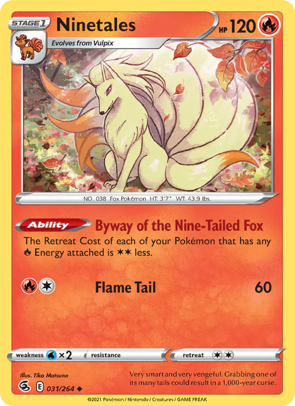 Carta Ninetales 031/264 de Fusion Strike