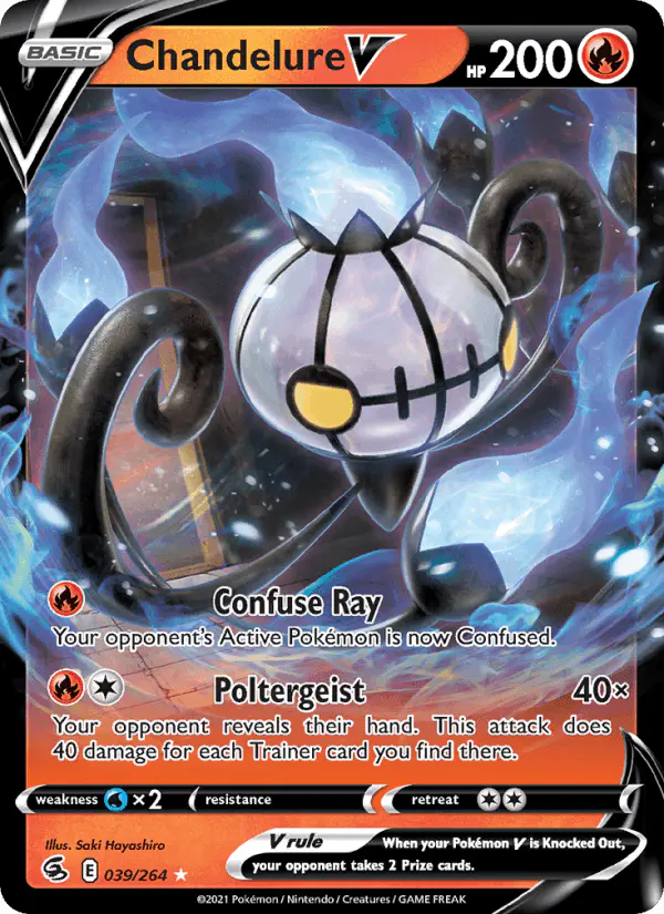 Carta Chandelure V 039/264 de Fusion Strike