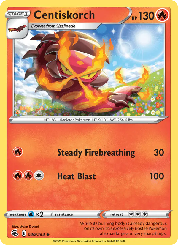 Carta Centiskorch 049/264 de Fusion Strike