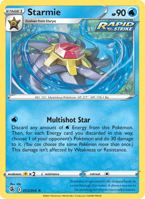 Carta Starmie 053/264 de Fusion Strike