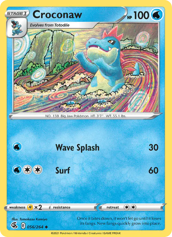 Carta Croconaw 056/264 de Fusion Strike