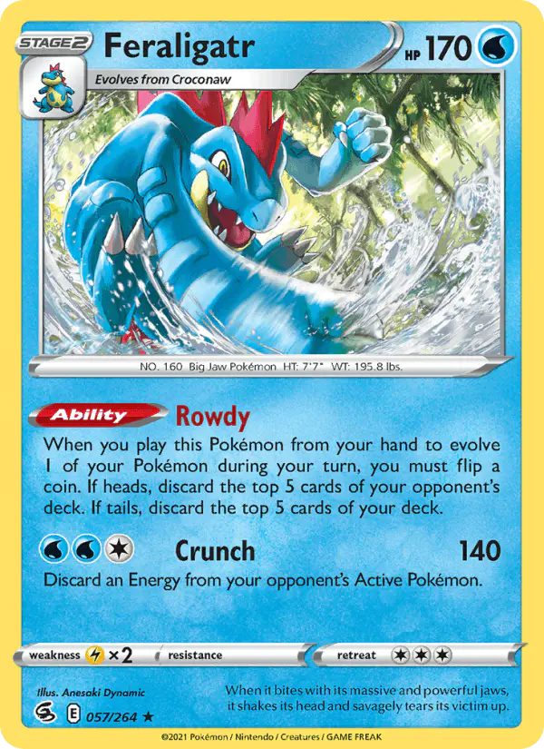 Carta Feraligatr 057/264 de Fusion Strike