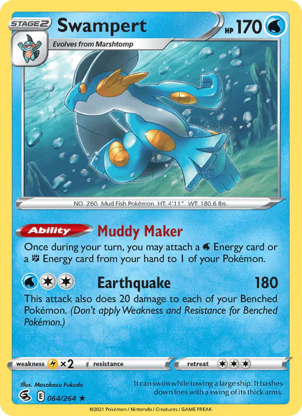 Carta Swampert 064/264 de Fusion Strike