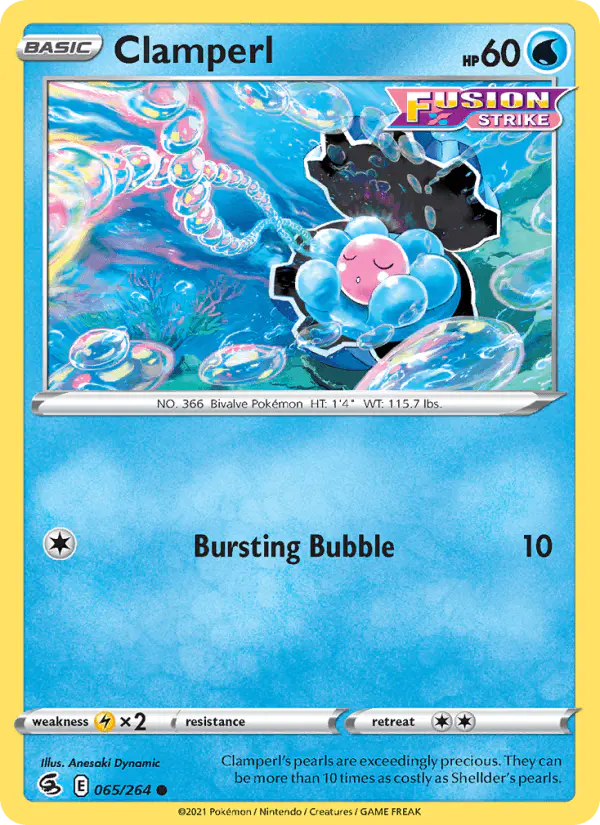 Carta Clamperl 065/264 de Fusion Strike